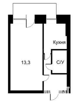 1-к квартира, вторичка, 31м2, 2/5 этаж
